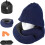 Μαξιλάρι ταξιδιού με κουκούλα Memory Foam Navy 1 τεμ. 1