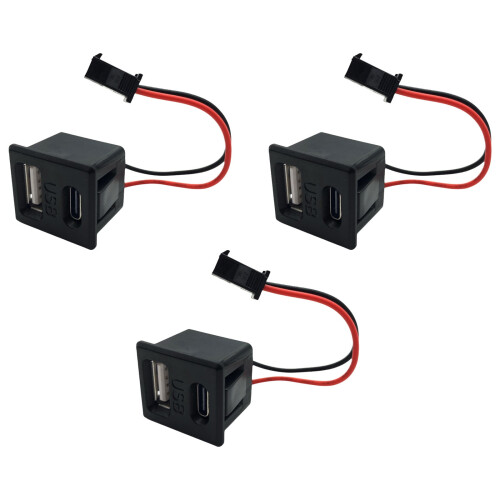 Sada nabíjacích portov USB a USB-C3-Pack