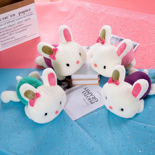 Lapin en peluche rose doux (1 pièce)