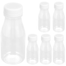 Przezroczyste butelki wielokrotnego użytku na sok 200 ml (6 szt.)