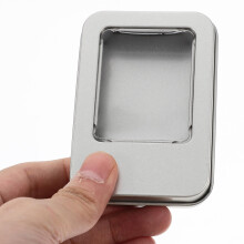Bádog tárolódobozok, 5 db-os készlet, 8,7x6x1,8cm
