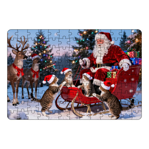 Julpussel Jultomten Snögubbe Jesus Scen 130 bitar