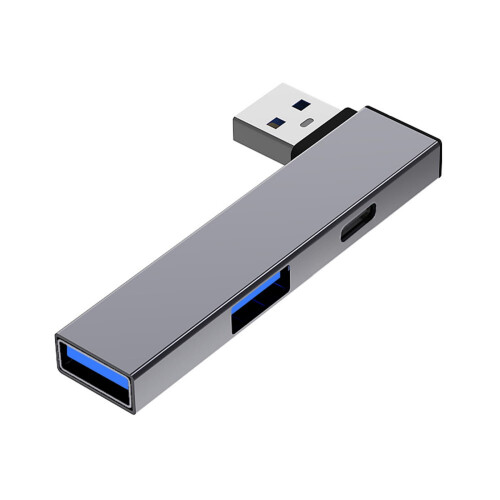 Tragbarer USB 3.0-Hub mit USB-C- und 2 USB-A-Anschlüssen