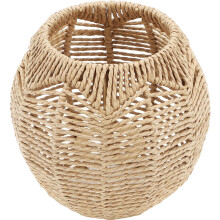Rattan Basket Pendant Lamp Shade Khaki Woven 1 pcs
