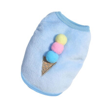 Winterwarm fleecevest voor huisdieren (kleine honden en katten) Blauw S