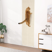 Väggmonterad klättermatta beige 1,8 m x 4,6 tum