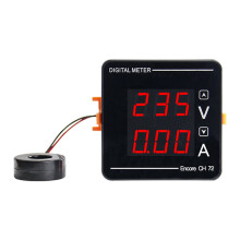 Cyfrowy woltomierz i amperomierz LED AC50-500V AC1-120A 2 w 1