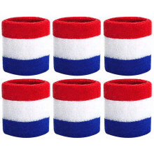 Schweißbänder aus Frottee für die Handgelenke, Unisex, 2er-Pack
