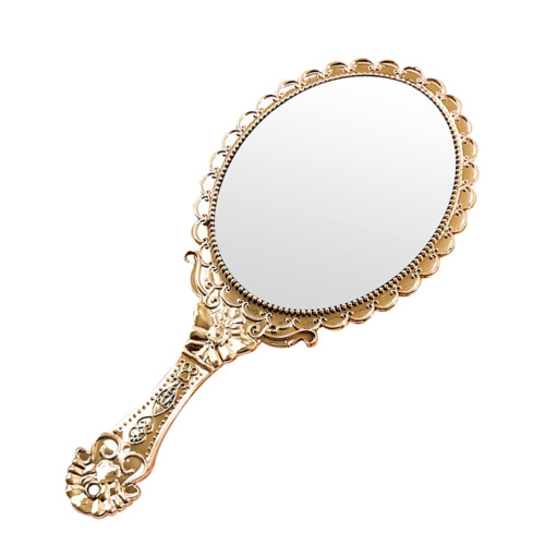 Miroir de poche vintage de style baroque, petit format voyage