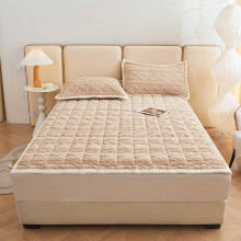 Protège-matelas matelassé pliable en velours taffetas uni