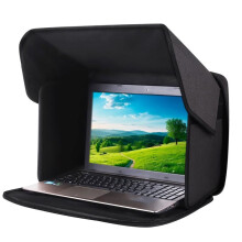 Laptop Privacy Screen Hood: Sun Glare Shield and Computer Sunshade Bag for 15-16'' Laptops