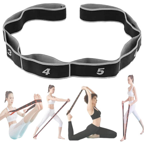 Fitness Resistance Band with Numbered Sections for