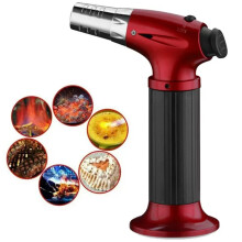 Briquet torche à butane rechargeable avec verrouillage de sécurité et
