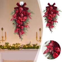Künstlicher Weihnachtskranz, umgedreht, 60 cm