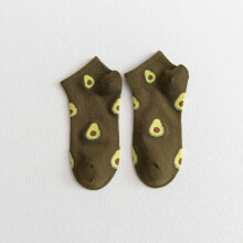Atmungsaktive Damen-Knöchelsocken mit Fruchtstickerei