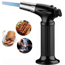 Briquet torche à butane rechargeable avec verrouillage de sécurité et