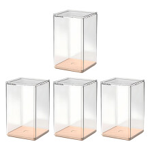 Transparante displaydoos voor beeldjes, doorzichtig plastic, 4 stuks