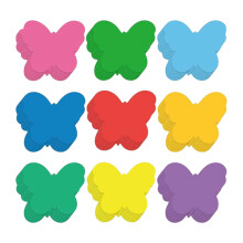 Butterfly Flower Die Cut Paper Assorted Colors 108 pcs