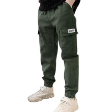 Pantalon cargo pour adolescent garçon, pantalon cargo ample à taille élastique extensible avec poche, coupe décontractée, pantalon de