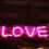 Veilleuse murale LED en forme de lettre, rose 4