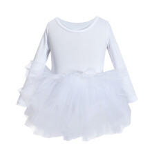 Balletjurk voor meisjes met lange mouwen en tutu-rokje voor