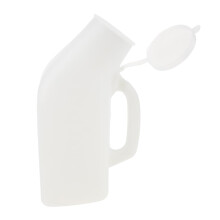 Vanhuksen pisuaaripullo, yöastia, 1000 ml, valkoinen
