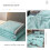 Mint Green Washed Cotton AC Blanket 110x150cm 5