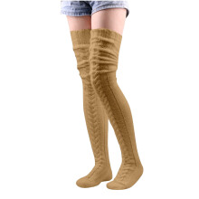 Women's Wool Over-the-Knee Socks – Warm, Thick, Soft Slouch Tube Socks for Winter (Compatible with Cold Days)