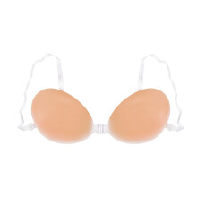 Silicone Bra for Women Beige Seamless with Detachable Straps