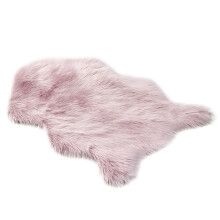 Beige sheepskin shag rug soft fuzzy machine washable 50x80