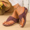 Damesandaler lilla kilehæl-flip-flops størrelse 10 5
