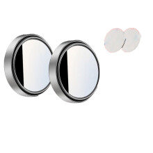 Rétroviseur d'angle mort 360 pour voiture, en verre véritable rond de 5 cm (2 pouces), rétroviseur de sécurité grand angle pour voitures, SUV