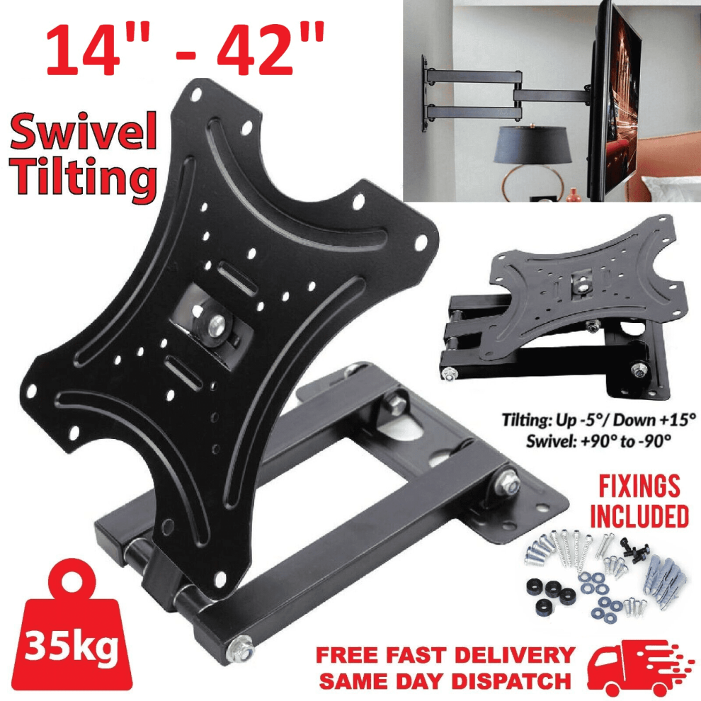 Tv Wall Mount Bracket Swivel Tilt For 17-42 Inch Tvs, 55 900223709783