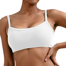 Women's Square Neck Wireless Yoga Bra White L