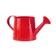 Piros fém öntözőkanna, tartós, rozsdaálló, 1 gallon
