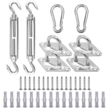 Kit de fixation robuste pour voile d'ombrage M6 en acier inoxydable 304