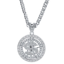 Gold Plated Dollar Sign Chain Necklace for Men