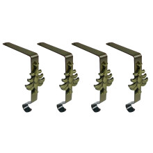 Schneeflocken-Strumpfhalter, Metall, Gold, 4er-Pack