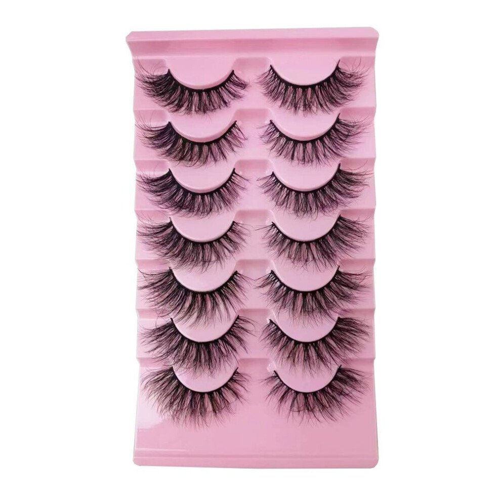 Fluffy False Eyelashes Wispy 3D Volume 7 Pairs