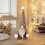 AuroraX Vintage Brown Christmas Ornaments Set 6