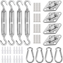 Kit de fixation pour auvent triangulaire en acier inoxydable