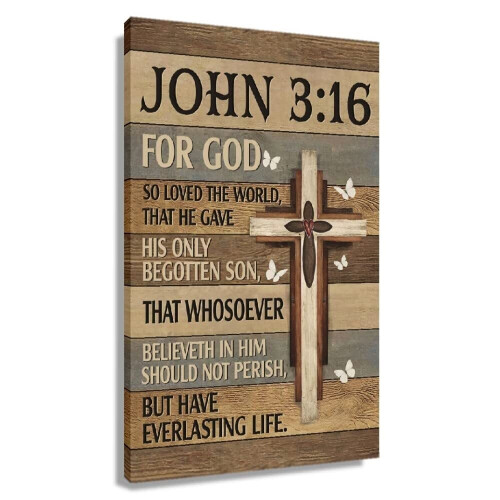 Ο Θεός Αγάπησε Τόσο Τον Κόσμο Τέχνη Τοίχου John3:16Poster