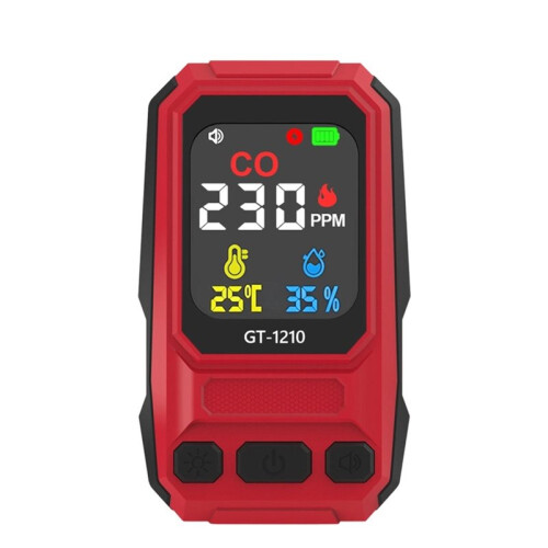 Draagbare Koolmonoxidemeter Koolmonoxide Alarmmeter Temperatuur Vochtigheidsmeter Oplaadbare Gasdetector A