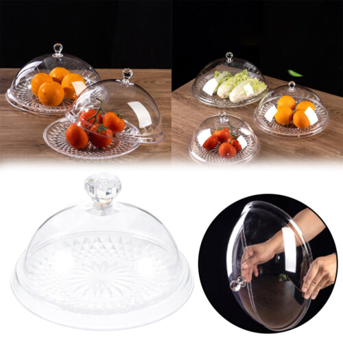 Acrylic Cake Stand with Lid Clear Serving Tray 1 Piece