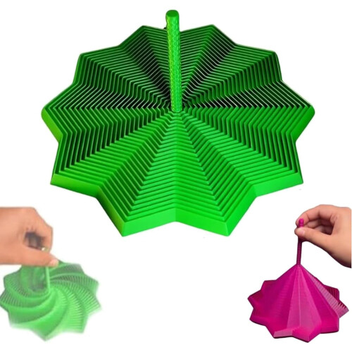 3D-printet Fidget Star sensorisk legetøj sekskant med håndtag