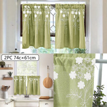 Floral Lace Curtains for Kitchen or Bedroom 29 x 24 Inch 2