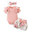 Baby Mädchen Rüschen-Rippstrick-Strampler Rosa 3-6 Monate 1