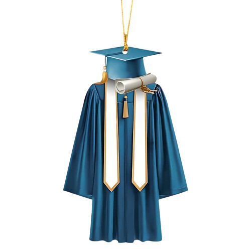 Dimissionskjole ornament træ akryl lyseblå