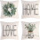 Fodere per cuscini decorativi in stile rustico, blu scuro, set da 4 pezzi (50x50 cm) 1