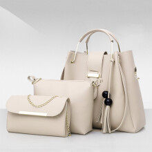 Women's Fringe Shoulder Bags 3-Piece Set – Synthetic Leather Tote with Magnetic Closure, Multi-Compartment, Non-Slip, for Travel/Shopping/Party